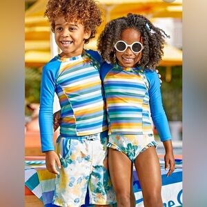 Matilda Jane Undercover Rashguard Size 4 Boys Girls Striped